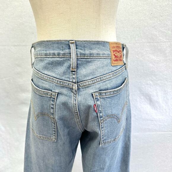 Levi's Wedgie Skinny button fly jean in light wash distressed size 28 raw hem‎ - Picture 7 of 16
